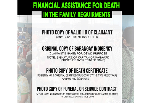 Financial Assistance for Death in the Family Requirement
