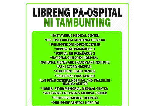 Libreng Pa-ospital ni Tambunting