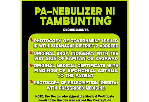 Pa-nebulizer ni Tambunting